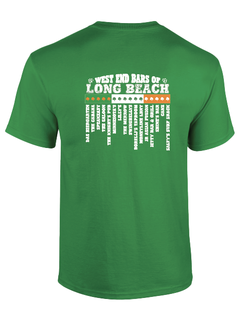 LONG BEACH IRISH DAY West End Bars of Long Beach Graphic t-shirt