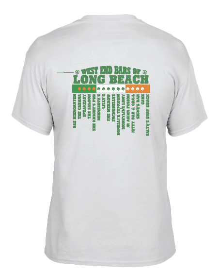 LONG BEACH IRISH DAY West End Bars of Long Beach Graphic t-shirt