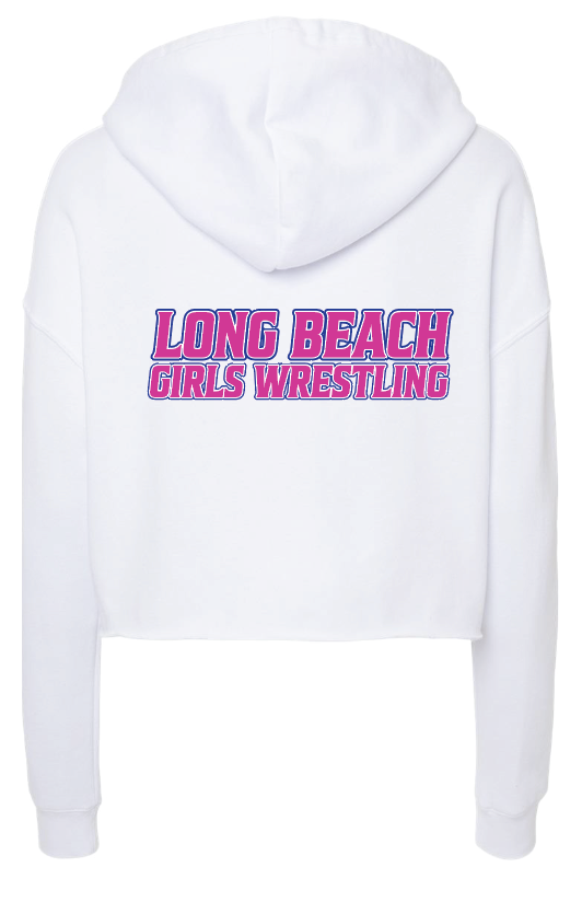 LONG BEACH GIRLS WRESTLING TEAM Women's Cropped Hookie