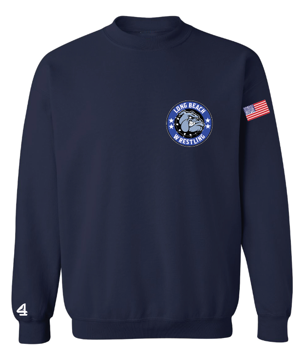 LONG BEACH USA WRESTLING CLUB Crewneck Sweatshirts