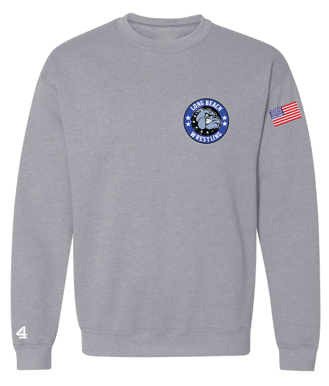 LONG BEACH USA WRESTLING CLUB Crewneck Sweatshirts