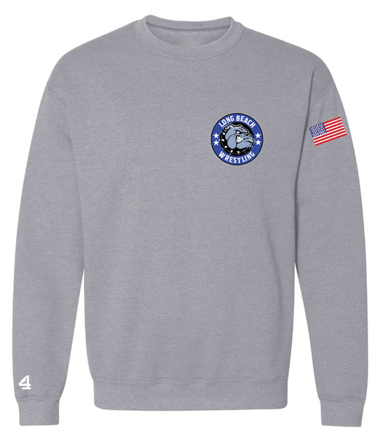 LONG BEACH USA WRESTLING CLUB Crewneck Sweatshirts