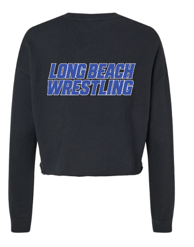 LONG BEACH USA WRESTLING CLUB Women's Cropped Crewneck