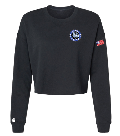 LONG BEACH USA WRESTLING CLUB Women's Cropped Crewneck
