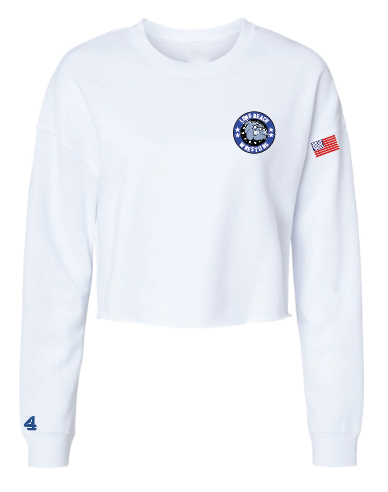LONG BEACH USA WRESTLING CLUB Women's Cropped Crewneck