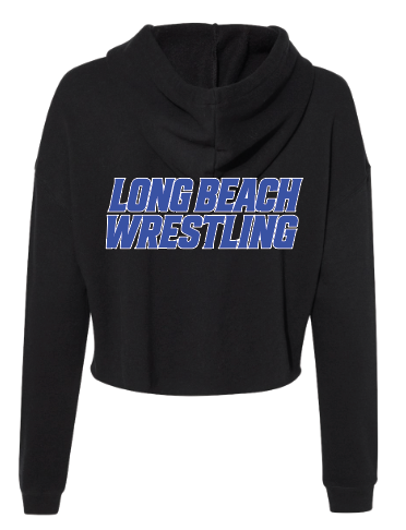 LONG BEACH USA WRESTLING CLUB Women's Cropped Hoodie