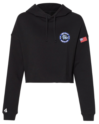 LONG BEACH USA WRESTLING CLUB Women's Cropped Hoodie