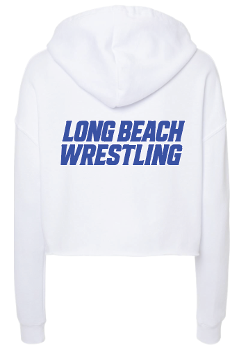 LONG BEACH USA WRESTLING CLUB Women's Cropped Hoodie