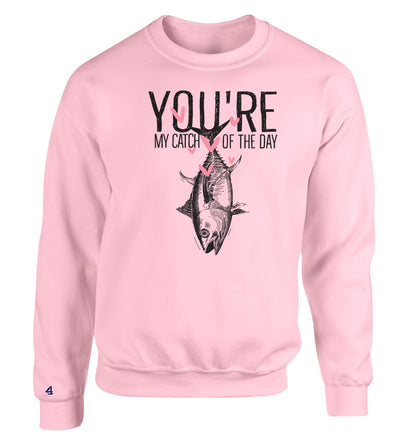 Buoy4 V Day Catch of the Day Crewneck Sweatshirts