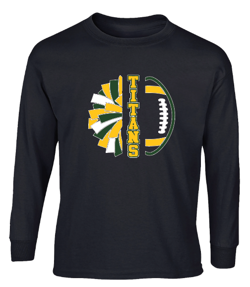LYNBROOK TITANS FOOTBALL AND CHEER  COMBO LONG SLEEVE TEE