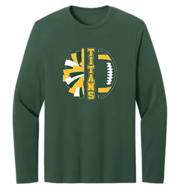 LYNBROOK TITANS FOOTBALL AND CHEER  COMBO LONG SLEEVE TEE