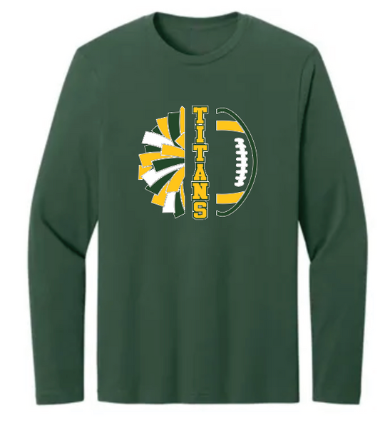 LYNBROOK TITANS FOOTBALL AND CHEER  COMBO LONG SLEEVE TEE