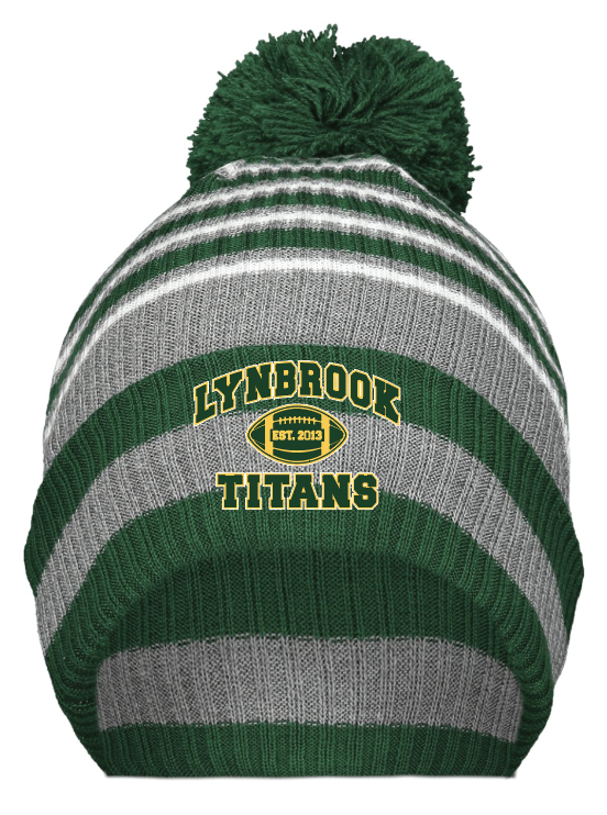 LYNBROOK TITANS FOOTBALL AND CHEER  POM POM BEANIE
