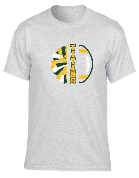 LYNBROOK TITANS FOOTBALL AND CHEER  COMBO SHORT SLEEVE TEE
