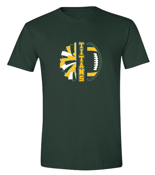 LYNBROOK TITANS FOOTBALL AND CHEER  COMBO SHORT SLEEVE TEE