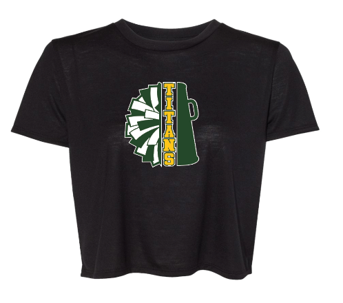LYNBROOK TITANS FOOTBALL AND CHEER  CROPPED TEE