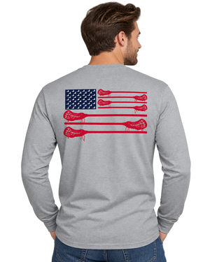 reLAX By The Sea - USA - Adult Heather Gray - Long Sleeve