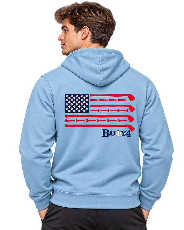 Buoy4 Baseball Flag Hoodie