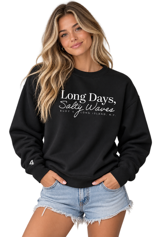Buoy4 Long Days Salty Waves Crewneck Sweatshirt