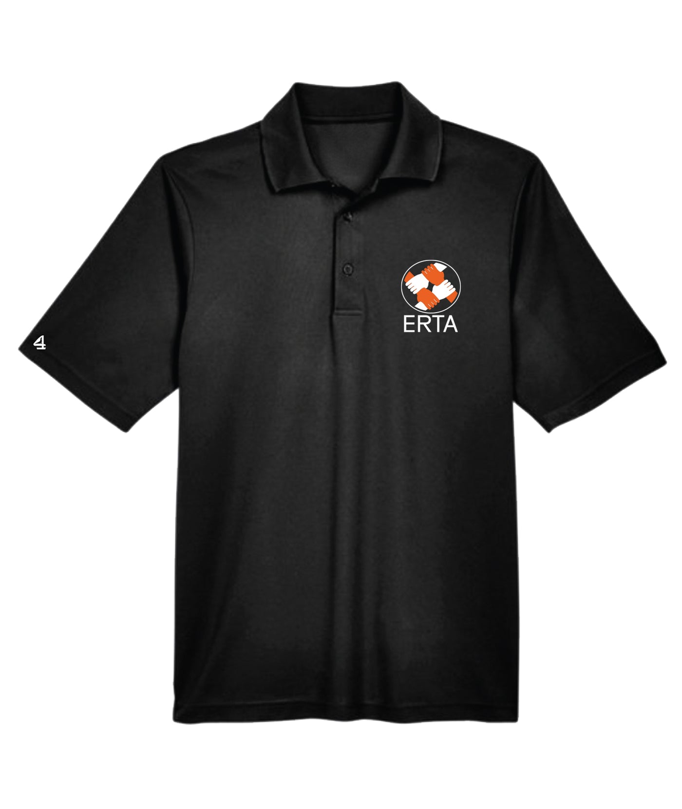 East Rockaway Teachers Association hands logo Mens Embroidered Polo