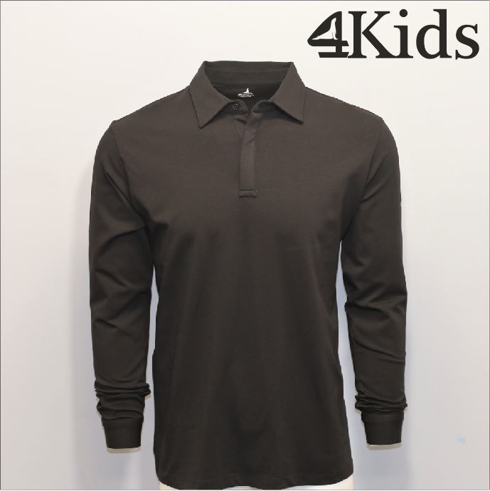 Youth Button Cuff Long Sleeve Polo