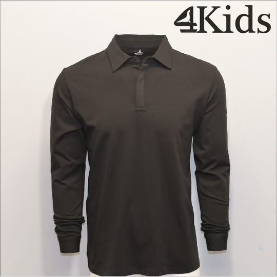 Youth Button Cuff Long Sleeve Polo