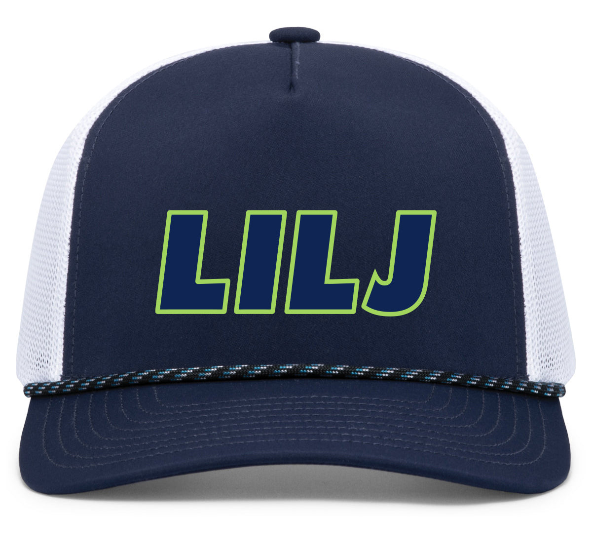 LILJ Embroidered Trucker Hat with Rope