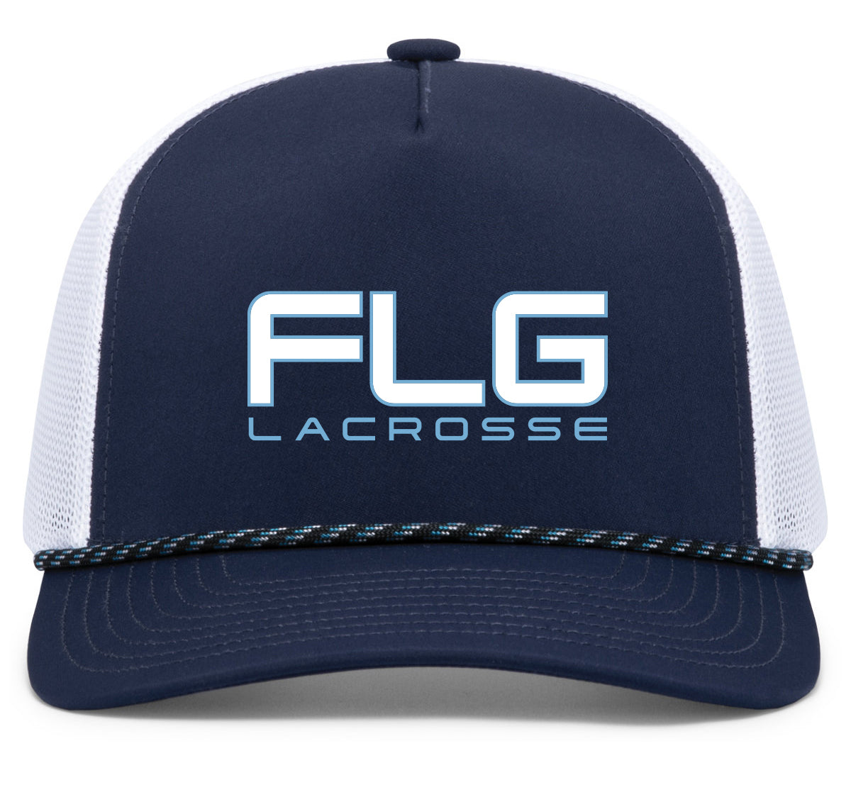 FLG Lacrosse Embroidered Trucker Hat with Rope