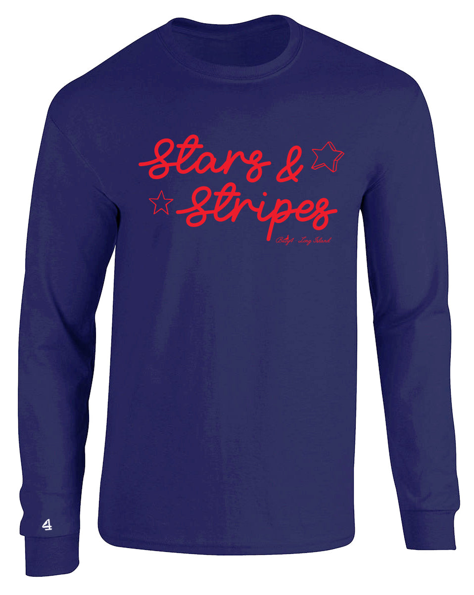 Buoy 4 Stars and Stripes Long Sleeve Graphic Tee
