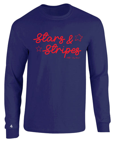 Buoy 4 Stars and Stripes Long Sleeve Graphic Tee