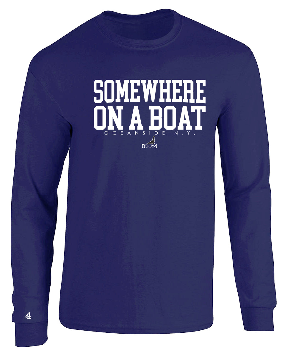 Buoy 4 Somewhere on a Boat Long Sleeve Graphic Tee