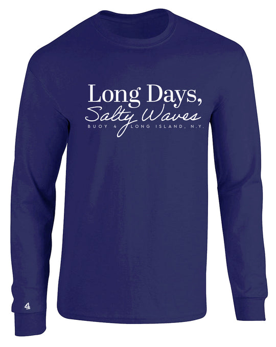 Buoy 4 Long Days Salty Waves Long Sleeve Graphic Tee