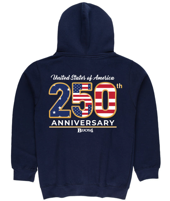 BUOY 4 250 YEARS USA FULL ZIP HOODIE