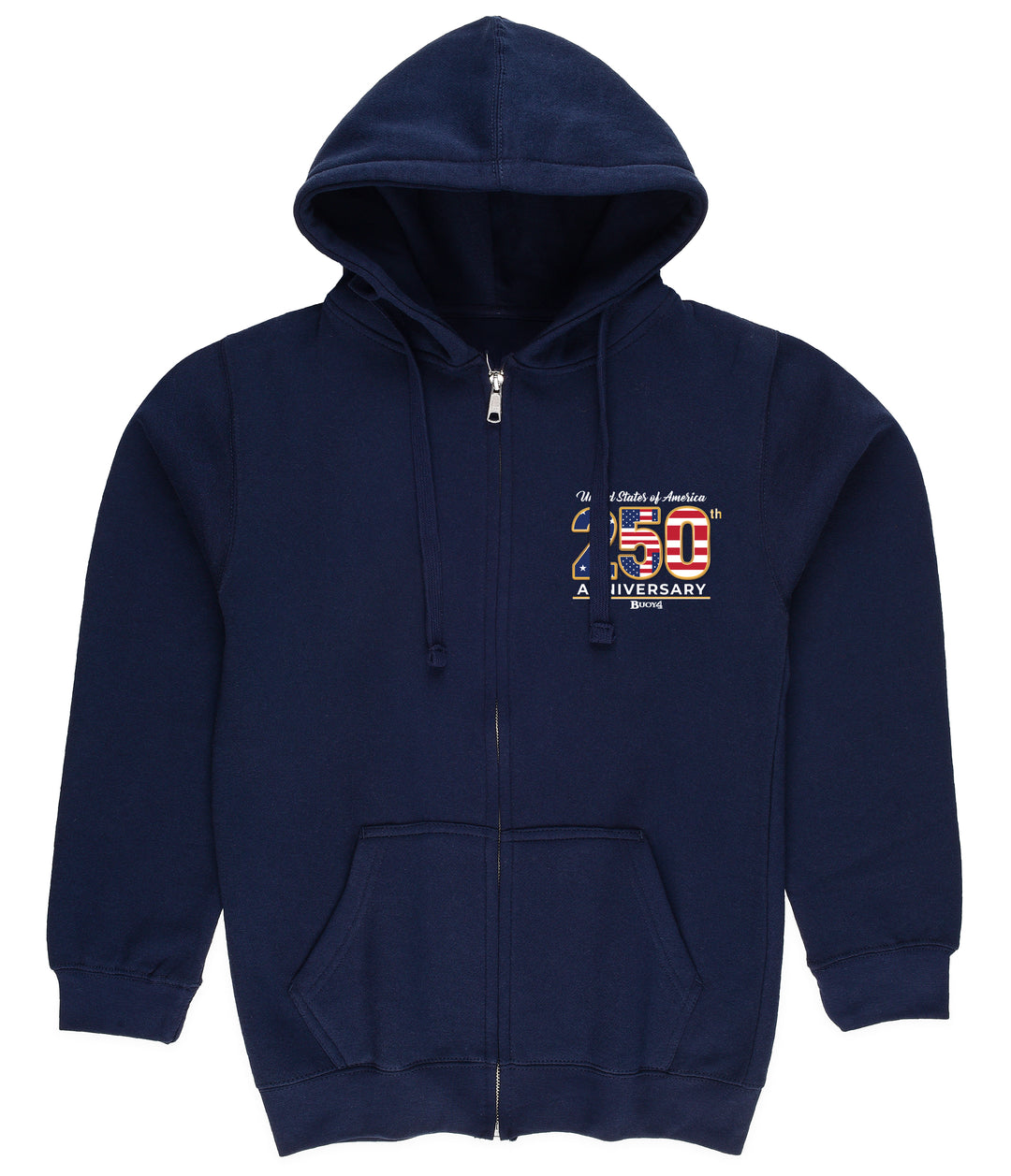 BUOY 4 250 YEARS USA FULL ZIP HOODIE