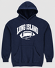 LONG ISLAND NY MAP FOOTBALL HOODIE