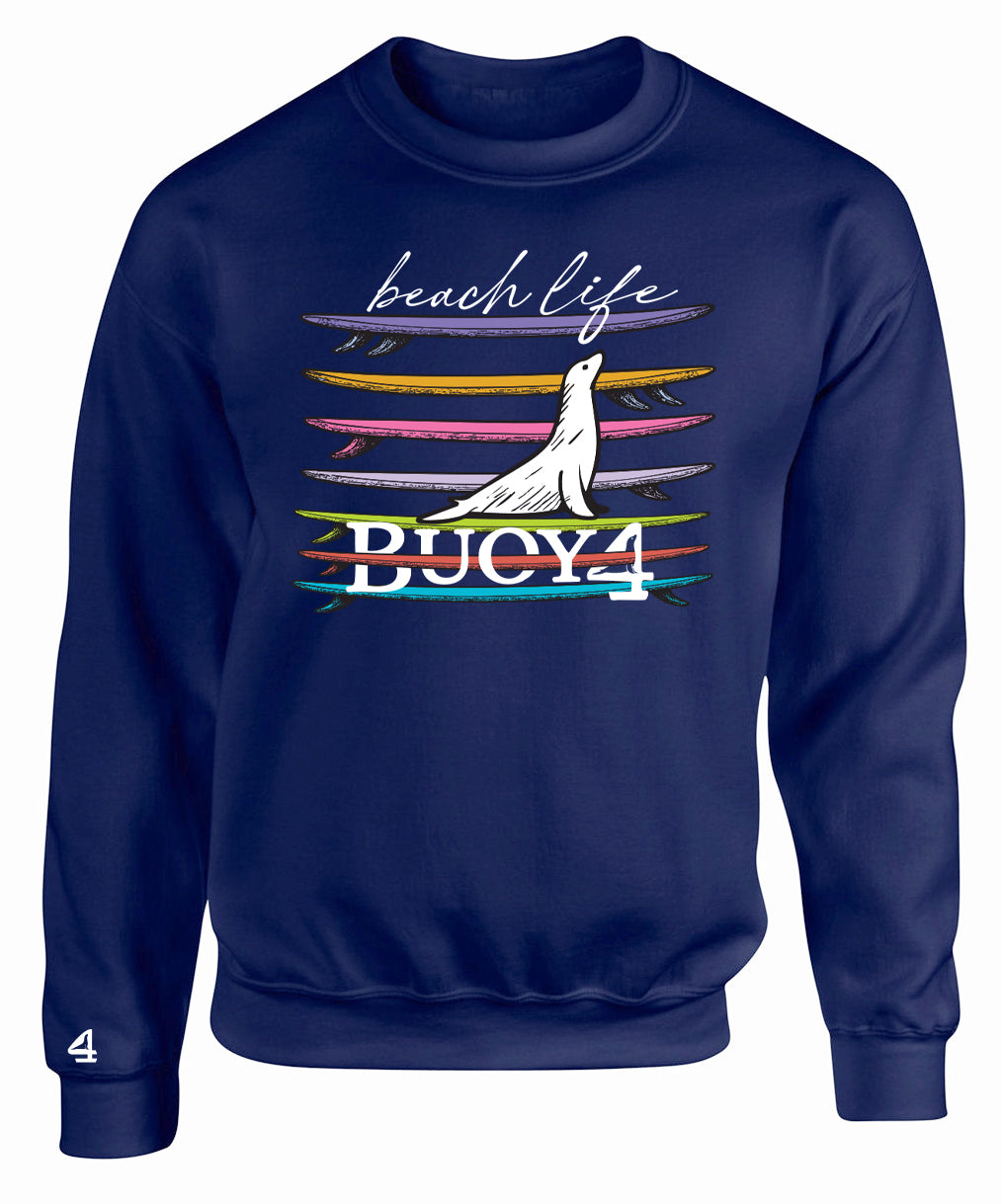 Buoy 4 Beach Life Crewneck Sweatshirt