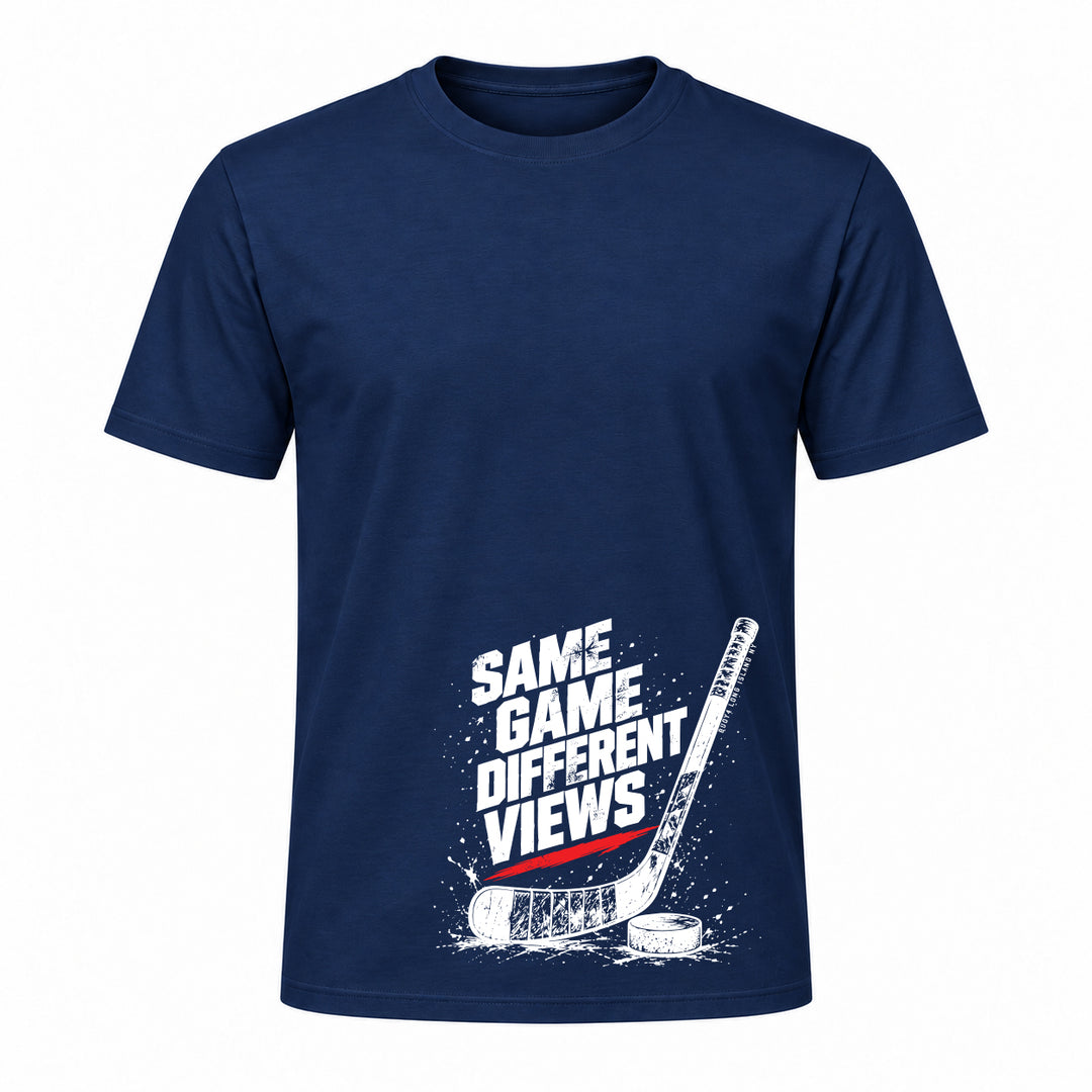 SAME GAME DIFFERENT VIEW HOCKEY GRAPHIC TEE