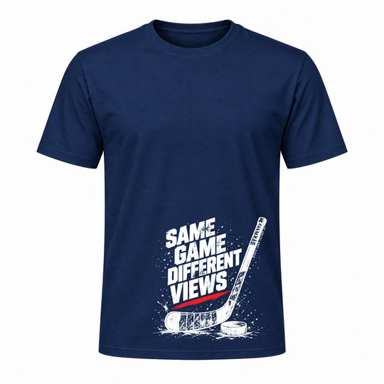 SAME GAME DIFFERENT VIEW HOCKEY GRAPHIC TEE