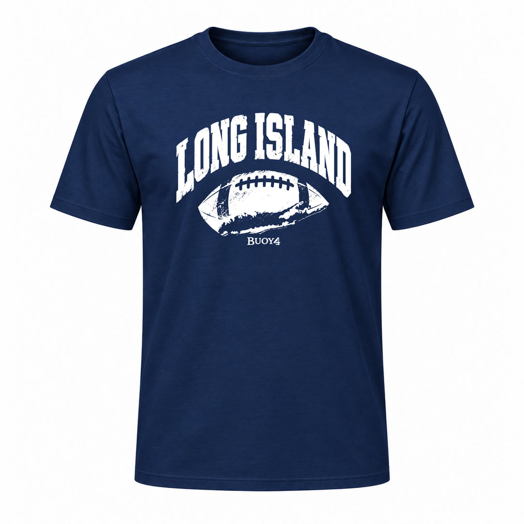 LONG ISLAND NY MAP FOOTBALL GRAPHIC TEE