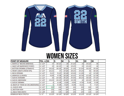 AVA Atlantic Volleyball Academy Long Sleeve Jersey