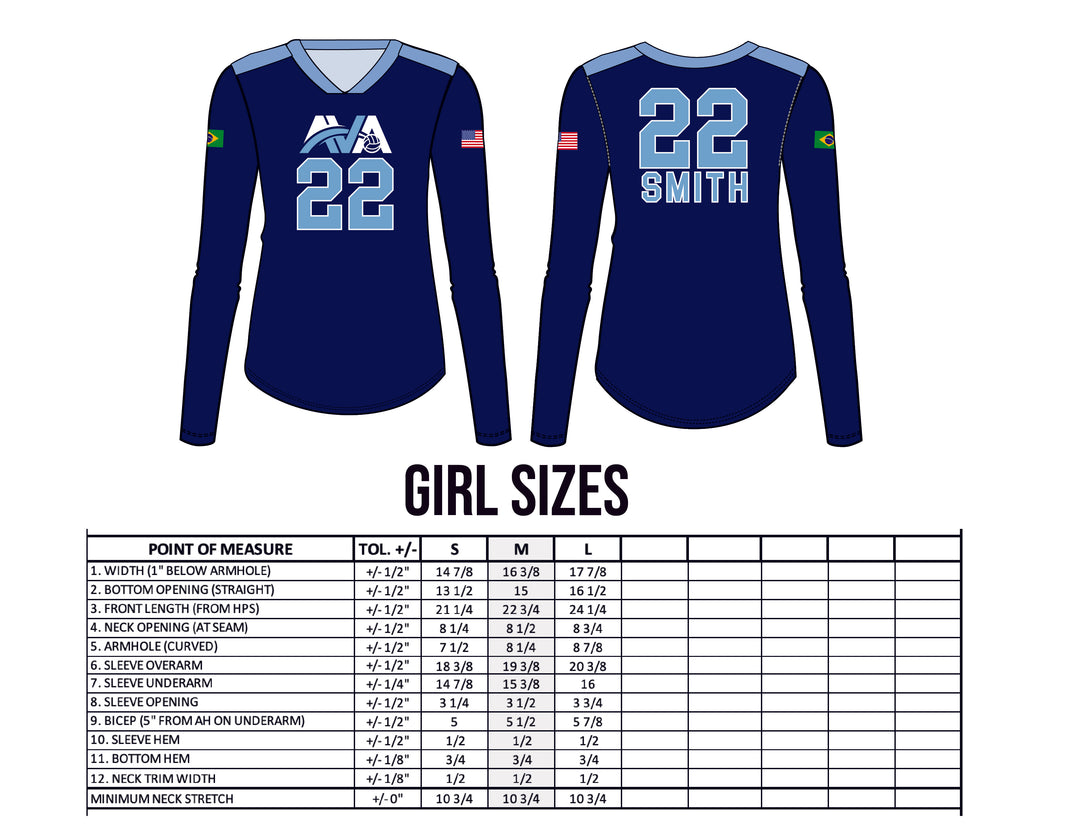 AVA Atlantic Volleyball Academy Uniform