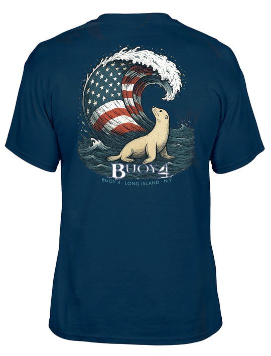 Buoy 4 American Wave Short Sleeve Graphic Tee