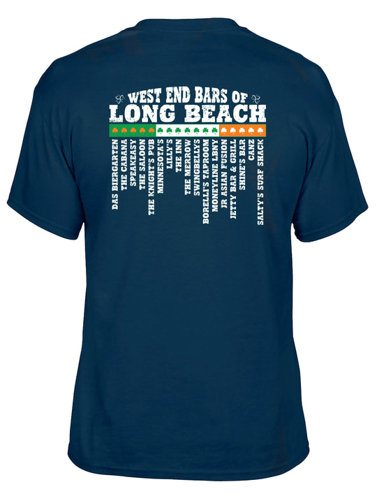 LONG BEACH IRISH DAY West End Bars of Long Beach Graphic t-shirt