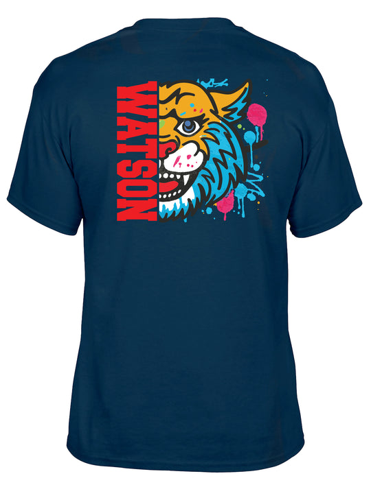 WATSON ELEMENTARY WILDCATS Color Splash SS Tshirt