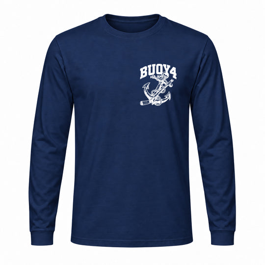 BUOY4 ANCHOR AND HOCKEY LONG SLEEVE GRAPHIC TEE