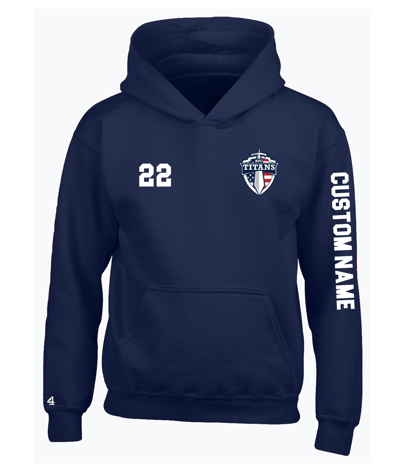 Titans Football Flag Hoodie Design Youth & Adult Size