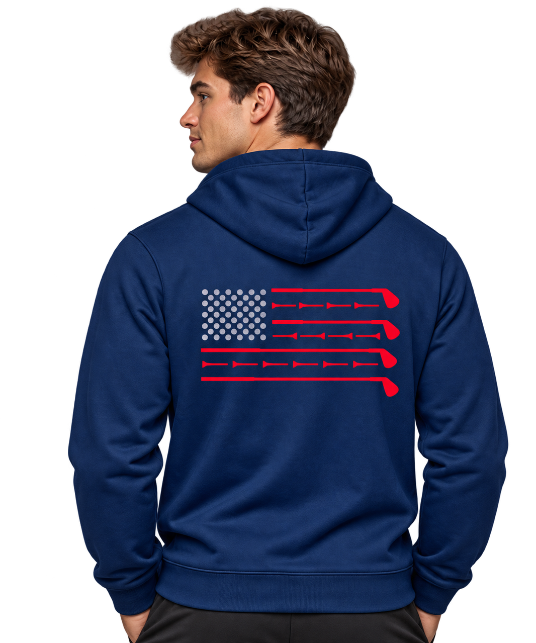 Buoy4 Golf Tee American Flag Hoodie