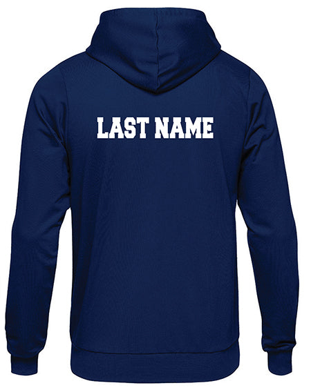 Oceanside Lacrosse Hoodie Name Top Back