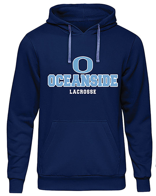 Oceanside Lacrosse Hoodie Name Top Back
