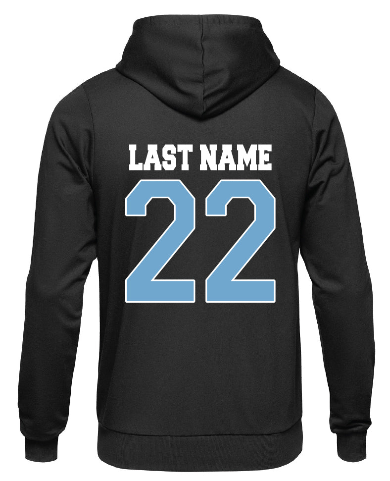 Oceanside Lacrosse Hoodie Name and Number on Back